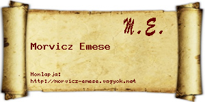 Morvicz Emese névjegykártya